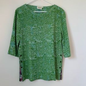 Go Fish Clothing Coastal Print Tunic Green